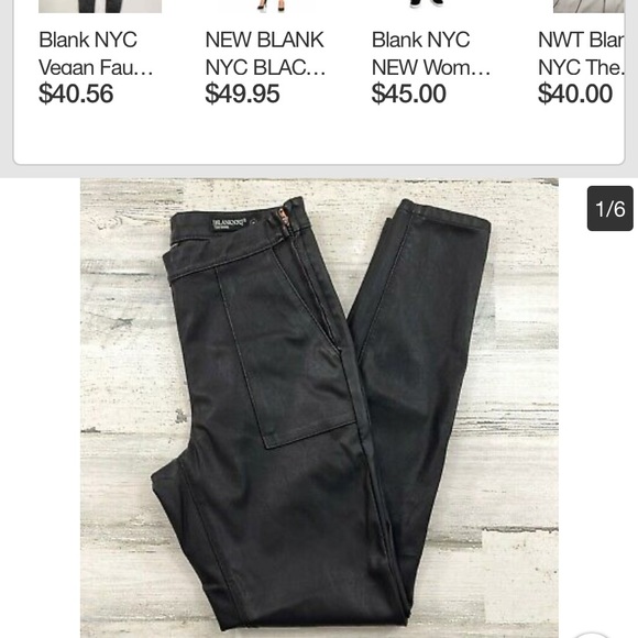 Blank NYC, BlankNYC vegan leather, pleather zip up pants - Picture 6 of 8